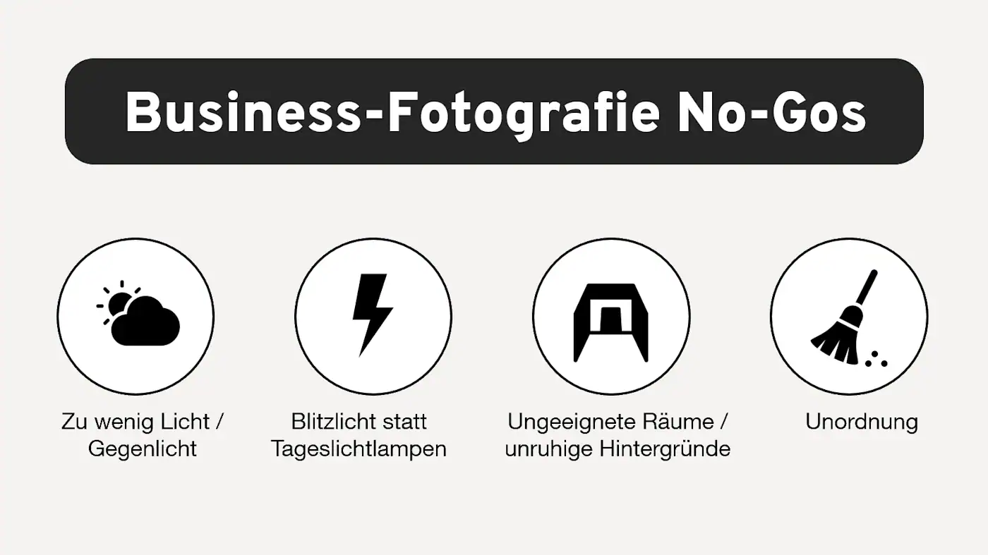 Business-Fotografie No-Gos