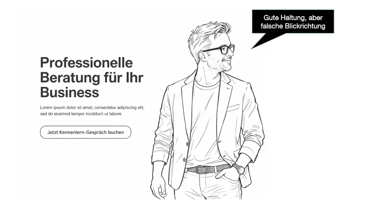 Hero-Bild Blickrichtung falsch